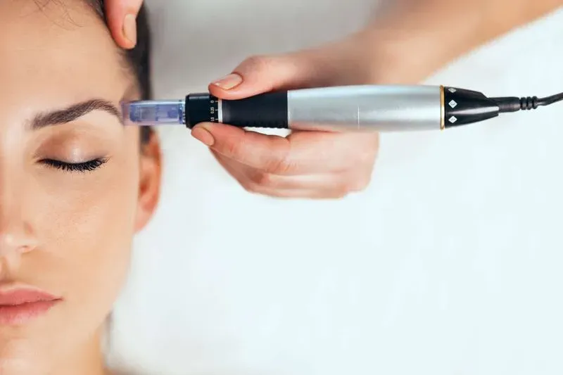tampa hydrafacial patient model receiving treatment
