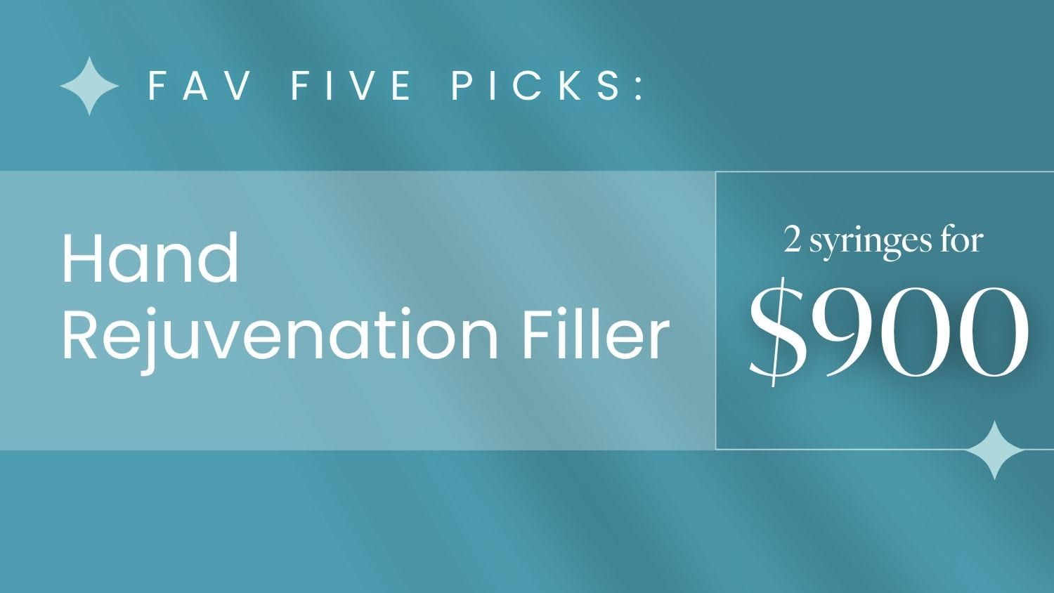 Hand rejuvenation filler offer for $900.